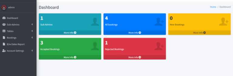 restaurant booking system